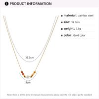 Ig Style Round Oval Heart Shape Stainless Steel Imitation Pearl Plating Inlay Shell 18k Gold Plated Pendant Necklace main image 5