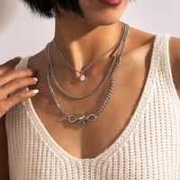 Einfacher Stil Herzform Legierung Überzug Frau Geschichtete Halskette sku image 1