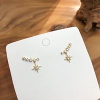Simple Style Shiny Star Metal Plating Inlay Zircon Women's Drop Earrings main image 5