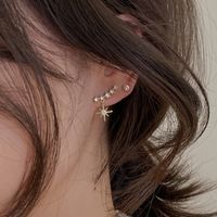 Simple Style Shiny Star Metal Plating Inlay Zircon Women's Drop Earrings main image 4