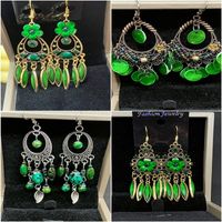 Exaggerated Ethnic Style Water Droplets Flower Alloy Beaded Tassel Inlay Rhinestones Women's Drop Earrings main image 1