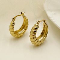 1 Pair IG Style Geometric Plating 304 Stainless Steel 14K Gold Plated Earrings main image 3