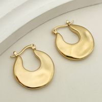 1 Pair Retro Geometric Plating 304 Stainless Steel 14K Gold Plated Earrings main image 3