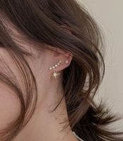 Simple Style Shiny Star Metal Plating Inlay Zircon Women's Drop Earrings main image 2