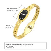 Streetwear Geometric 201 Stainless Steel Zircon Bangle In Bulk sku image 1