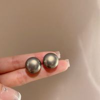 1 Pair Retro Geometric Alloy Plating Artificial Pearls Rhinestones Women's Earrings sku image 7