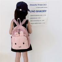 Water Repellent 15 Inch Solid Color School Kids Backpack main image 7