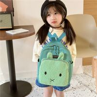 Water Repellent 15 Inch Solid Color School Kids Backpack main image 4