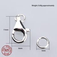 1 Piece Sterling Silver Solid Color Commute sku image 4
