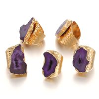 Classic Style Commute Color Block Agate Artificial Gemstones Rings In Bulk sku image 3