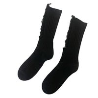 Women's Basic Solid Color Cotton Jacquard Crew Socks A Pair main image 5