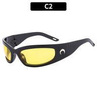 Hip Hop Übertrieben Punk Einfarbig Pc Ovaler Rahmen Patchwork Vollbild Sonnenbrille Der Frauen sku image 2