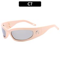Hip-hop Exaggerated Punk Solid Color Pc Oval Frame Patchwork Full Frame Women's Sunglasses sku image 7