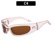 Hip-hop Exaggerated Punk Solid Color Pc Oval Frame Patchwork Full Frame Women's Sunglasses sku image 4