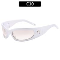 Hip Hop Übertrieben Punk Einfarbig Pc Ovaler Rahmen Patchwork Vollbild Sonnenbrille Der Frauen sku image 10