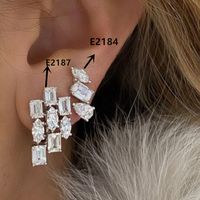 1 Pair Elegant Heart Shape Plating Inlay Copper Zircon Ear Studs main image 1