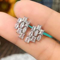 1 Pair Elegant Heart Shape Plating Inlay Copper Zircon Ear Studs main image 5