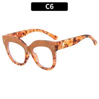 Elegant Business Basic Leopard Ac Square Patchwork Full Frame Women's Sunglasses sku image 6