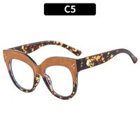 Elegant Business Basic Leopard Ac Square Patchwork Full Frame Women's Sunglasses sku image 5