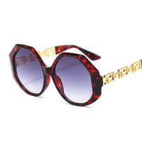 Retro Color Block Pc Polygon Patchwork Full Frame Women's Sunglasses sku image 3