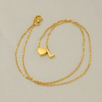 304 Stainless Steel 18K Gold Plated Casual French Style Plating Letter Heart Shape Pendant Necklace main image 4