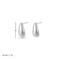 1 Pair Simple Style Geometric Plating Stainless Steel Ear Studs sku image 1