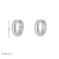 1 Pair Simple Style Solid Color Plating Stainless Steel Hoop Earrings main image 6
