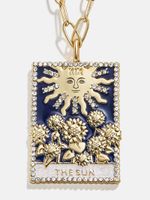 Hip-hop Tarot Stainless Steel Plating Inlay Zircon 18k Gold Plated Pendant Necklace main image 7