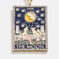 Hip-hop Tarot Stainless Steel Plating Inlay Zircon 18k Gold Plated Pendant Necklace main image 5