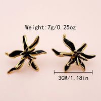 1 Pair IG Style Flower Enamel Plating 304 Stainless Steel 14K Gold Plated Ear Studs main image 2