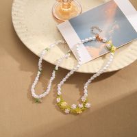 Elegant Lady Bohemian Flower Abs Pearl/bead/glass/metal Beaded Women's Necklace main image 4