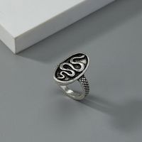 Wholesale Jewelry Retro Punk Animal Snake Alloy Plating Rings main image 1