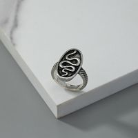 Wholesale Jewelry Retro Punk Animal Snake Alloy Plating Rings main image 5