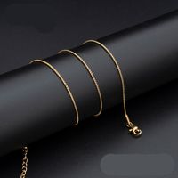 304 Stainless Steel 18K Gold Plated Basic Plating Solid Color Necklace main image 1