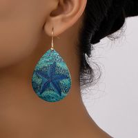 Retro Vacation Sun Moon Starfish Arylic Plating Women's Drop Earrings main image 10