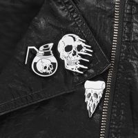 Punk Heart Skeleton Skull Alloy Stamping Stoving Varnish Plating Unisex Brooches main image 10