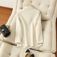 Women's Coat Long Sleeve Blazers Pocket Casual Classic Style Solid Color main image 4