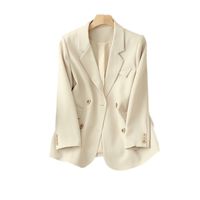 Women's Coat Long Sleeve Blazers Pocket Casual Classic Style Solid Color main image 3