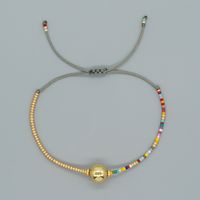 Handmade Heart Shape Glass Shell Beaded Unisex Bracelets sku image 7