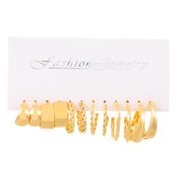 1 Set Ig Style Geometric Plating Inlay Alloy Artificial Pearls Rhinestones 14k Gold Plated Earrings sku image 2