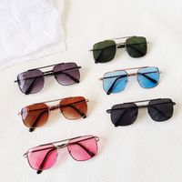 Casual Vacation Solid Color Pc Resin Square Full Frame Kids Sunglasses main image 1