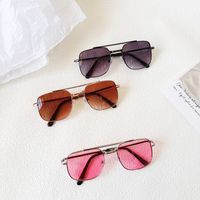Casual Vacation Solid Color Pc Resin Square Full Frame Kids Sunglasses main image 5