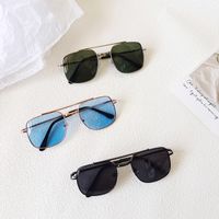Casual Vacation Solid Color Pc Resin Square Full Frame Kids Sunglasses main image 2