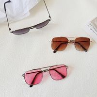 Casual Vacation Solid Color Pc Resin Square Full Frame Kids Sunglasses main image 3