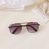 Casual Vacation Solid Color Pc Resin Square Full Frame Kids Sunglasses sku image 2