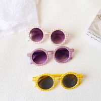 Casual Vacation Plaid Pc Resin Round Frame Full Frame Kids Sunglasses main image 3