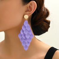 1 Pair Exaggerated Sweet Petal Arylic Zinc Alloy Dangling Earrings main image 6