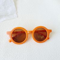 Casual Vacation Plaid Pc Resin Round Frame Full Frame Kids Sunglasses sku image 1