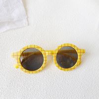 Casual Vacation Plaid Pc Resin Round Frame Full Frame Kids Sunglasses sku image 7