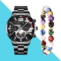 Fashion Solid Color Butterfly Double Snap Quartz Men's Watches sku image 6